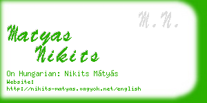 matyas nikits business card